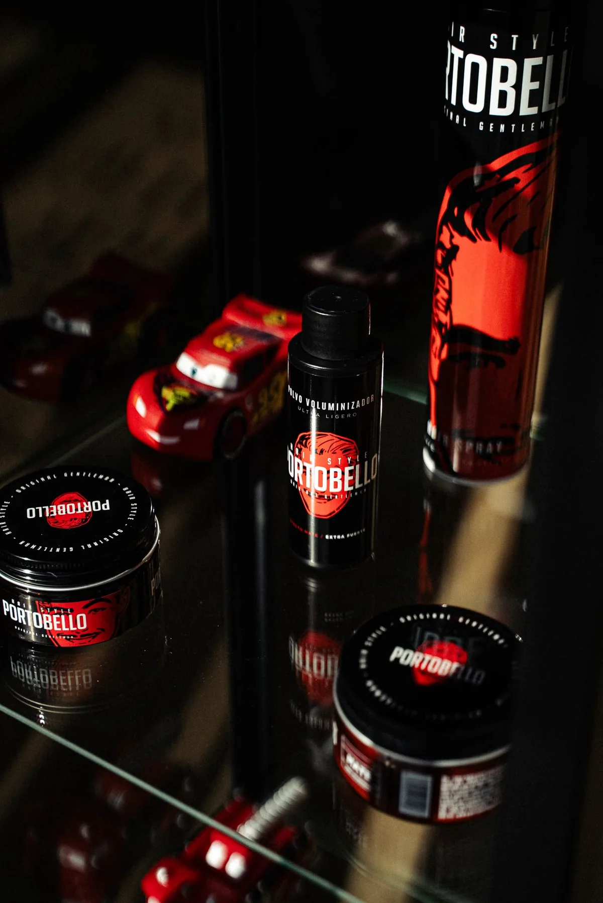 Productos de peinado Portobello a la venta en la barbería Pepe The Barber de La Carlota